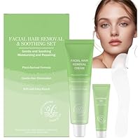 Hairerase Facial Hair Removal Cream for Women,Face Hair Remover with Fresh Aroma,Gentle Formula for Legs,Suitable for All Skin Types,Moisturizing&Effective,Visibly Smooth Skin In Just 5 Minutes