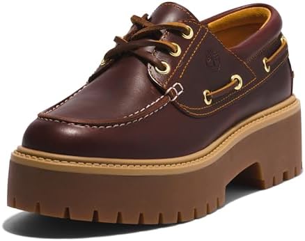 新品【Timberland】STONE STREET 3 EYE　24センチ Timberland Sapato náutico feminino Stone Street Platform, Cerveja