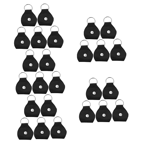 SUPVOX 5sets Guitar Holder Bag Portable Plectrum Storage Organizer with Ring Sturdy Pu Material 5pcs*5