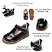 PHIRAMIN Toddler Girl Mary Jane Black Dress Shoes Size-8 Girl School Uniform Shoes for Wedding Party