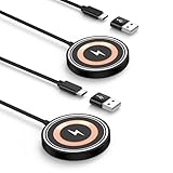 for Samsung S26 Charger Wireless Fast Charging Pad for Samsung Galaxy S26 Ultra S26 Plus S25 FE S25 Edge S24 FE S23 S22 S21 Note 20 Z Fold Flip 7 6 5, Magnetic Fast Wireless Charger Mat, USB-C/A Ports