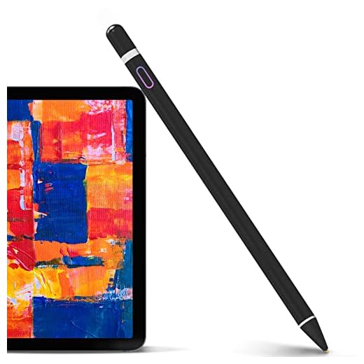Stylus Pen for iPad, Active Stylus Pen for Touch Screens with Fine Point Tip, Compatible with Apple iPad, iPhone, Android, Tablet and Other Capacitive Touch Screen (Black)