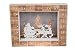 Santa's Christmas Sleigh and Reindeer 24 Day Wooden Advent Calendar | LED Lit Night Before Christmas Diorama | Premium Holiday Decor Wooden Construction | Measures 13.75" x 10.5" | Battery Powered