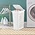 Sterilite Slim Laundry Hamper with Lid, Tall Plastic Hamper for Collecting Dirty Clothes or Sorting Clean Clothes, White, 4-Pack