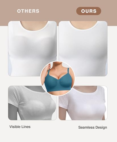 Image of Lover-Beauty Bralettes for Women Wireless Stretch Unlined Everyday Bra