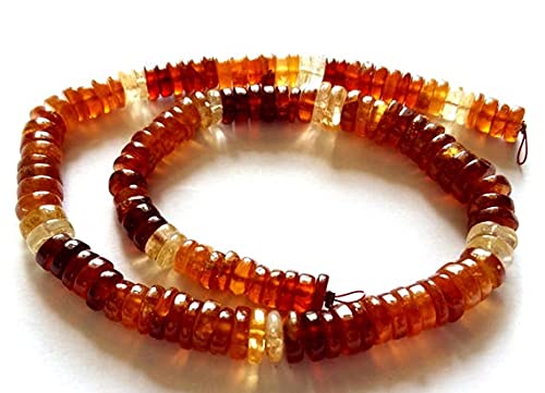 Perles de hessonite naturelle LKBEADS de qualité supérieure pour joaillerie artisanale fine