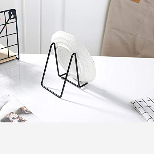 image for Dnvkict 2 Pack Display Stands for Plate - Black Metal Iron Easel Plate