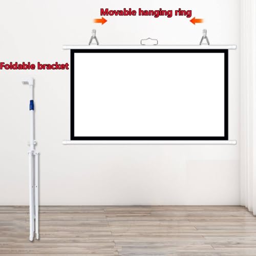 Pantalla portátil proyector 72 pulg 4:3 con trípode miniatura 4