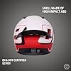 Royal Enfield Roadster Full FACE 1901 Helmet with micrometric Lock|ISI & DOT Certified|Scratch Resistant Visor|High Impact ABS Shell|High Density EPS Liner| 3 Intake Ports & 2 Exhaust RED (M) 58 CM