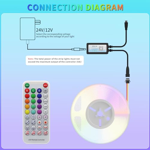 Image of SP611E Bluetooth Music LED Controller for 1903B WS2812b WS2811 IC RGB Chasing Color LED Strip Addressable Sync Music Controller DC5V-24V APP /IR Remote Control(NOT for RGB LED Strip Without IC)