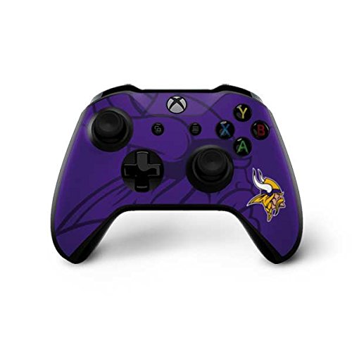 Skinit Decal Gaming Skin Compatible with Xbox One X Controller - Officially Licensed NFL Minnesota Vikings Double Vision Design