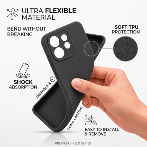 Image of FIRST MART Matte Silicone Back Cover for Oppo Reno 16 - Black