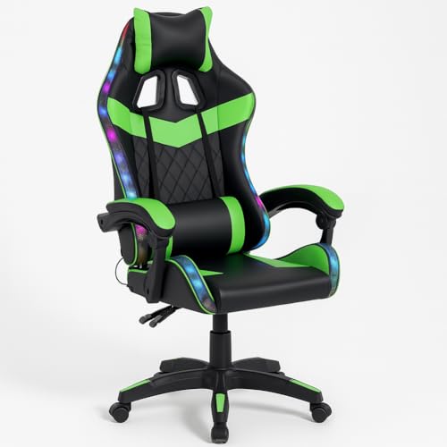 Shally Dogan Sedia Gaming da Scrivania con Striscia LED RGB...