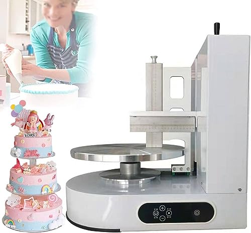 Eficiente esparcidor de helado con revestimiento suave, máquina para untar crema de mantequilla para pasteles, perfecta para tartas de cumpleaños con diseño blanco