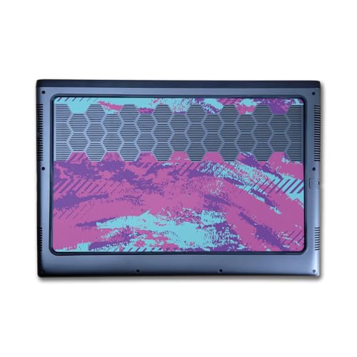 Image of Laptop Skin Compatible with Alienware M16 R2 (2024) - Grunge Purple - Premium 3M Vinyl Protective Wrap Decal Cover - Easy to Apply | Crafted in The USA by MightySkins