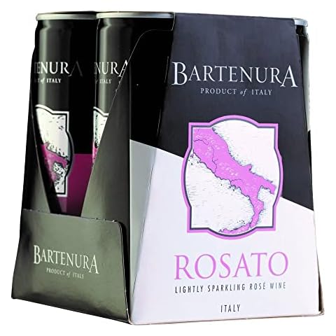 Bartenura Rosato Lightly Sparkling Rose Wine | A Thirst-Quenching, Crisp And Refreshing Semi-Sweet Rosé In A Can | 7% ABV - 250ml x 4 | Rose All Day Just Got Easier Cover