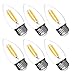 Hyperikon LED Edison Blunt Tip Filament B11 Candle, 4W (40W Equivalent), Medium Base (E26), CRI 90+, Dimmable, 3000K (Soft White Glow)