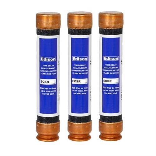 (Pack of 3) Compatible Replacement for Ferraz TRS40R - Edison Time Delay Fuse - 40 Amp 600V - RK5 Dual Element