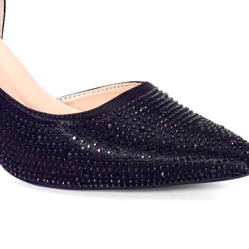 Image of Lino Perros Womens Lino Perros Diamond Studded Slim Pumps Heeled Sandal