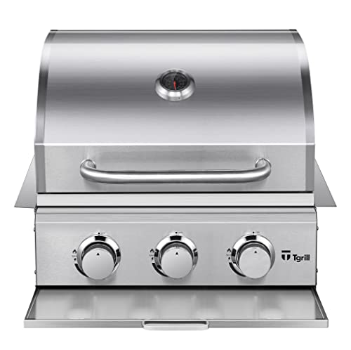 Churrasqueira a gas de embutir em Inox 3 queimadores