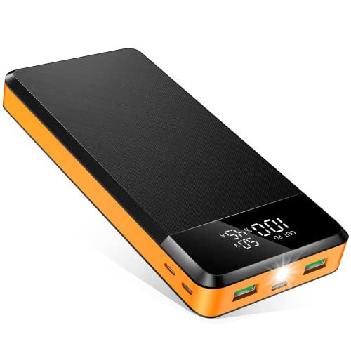 Portable Charger Power Bank, 18W PD QC 3.0 Fast Charger Battery Pack 3 High Speed Outputs 26800mAh Battery Bank,External Battery USB C w/LED Display 3 Inputs Lightning Phone Charger for iPhone Android