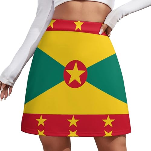 Chicago-City Flag Women's High Waist Basic A Line Short Pencil Skirt