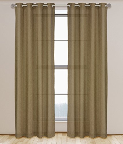 Buy 1 get 1 LJ Home Fashions 580 2 Piece Curtain Set, 54 x 95, Tan Brown Buy 1 get 1 LJ Home Fashions 580 2 Piece Curtain Set, 54 x 95, Tan Brown
