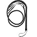 Hsei 1 Piece Costume Whip Handmade Leather Bullwhip Cosplay Supplies for Halloween Costume Accessories (Black)