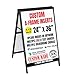 Custom A-Frame Sign Board 24 x 36 Inch Full Color Print Inserts and Text, Weatherproof Sandwich Board Signs for Outdoor, Sidewalk Sign for Business