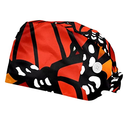 Chapeaux de travail motif papillon pour stopper la sueur et les cheveux rebelles | Set de 2 casquettes