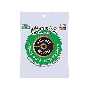MARTIN Cordes Authentic Silked, Extra Light, 92/8 - Les Beatles, Paul McCartney, John Lennon, RIngo Starr, George Harrison