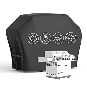Estefanlo Barbecue Cover, Heavy Duty Oxford Doek Waterdicht & Stofdicht & Anti-UV Outdoor BBQ Grill Cover (Lengte: 145cm/57 Breedte: 61cm/24 Hoogte: 117cm/46) (145)