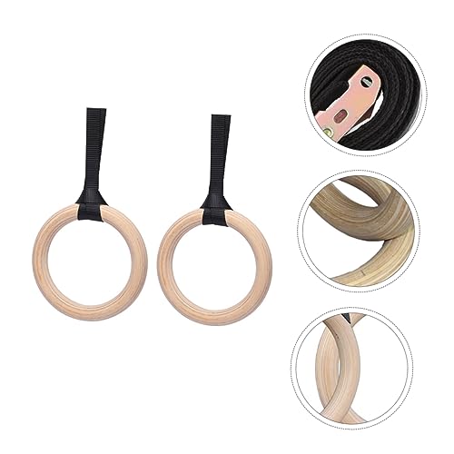 Anillas de Gimnasia de Madera con Correas Ajustables miniatura 6