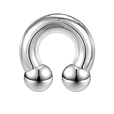 ❀Material der Septumringe——Der Septumring mit Innengewinde besteht aus Edelstahl 316L, ist blei und nickelfrei, langlebig und hypoallergen; Der Hufeisen Septumring hat eine hochglanzpolierte und extrem glatte Oberfläche, die beim Tragen kratzfest ist.