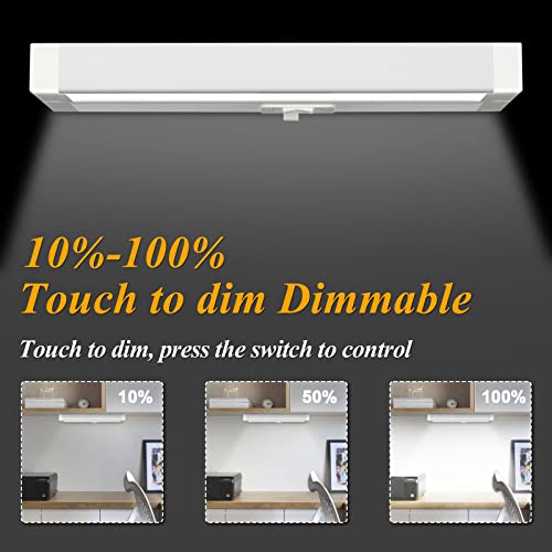 Okitop Under Cabinet Lighting Hardwired Or Plug In Kitchen Lights Under Cabinet Tunable White 3000K-5000K Selectable Brightness 8'' 5W 350Lm Cri>90 Linkable Quick Installation Etl Energy Star #TOP2
