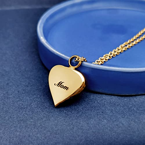 Luxglitterlin Guardian Angel Wing Cremation Urn Necklace For Ashes Papa Heart Shape Memorial Keepsake Pendant Ash Holder Jewelry For Women Girls, Gold #TOP3