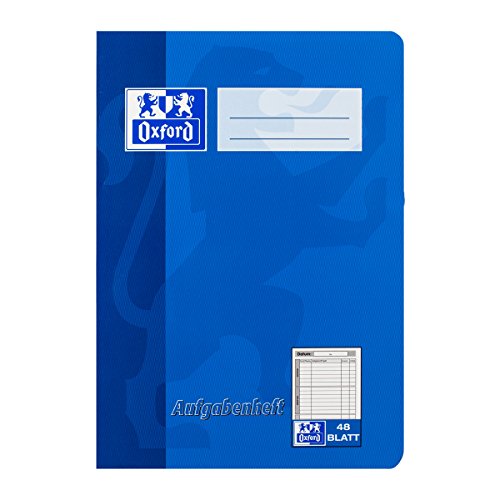 Cahier de tâches scolaires A5 Oxford 48 pages lot de 10 petits cahiers de textes bleus