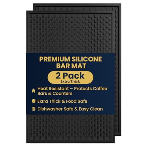 2 Pack Silicone Bar Mats Heat-Resistant Food Safe