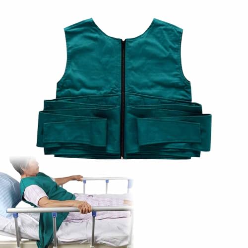 QNZKIOXV Sturdy Chest Restraint Band for Seniors with Dementia Vest Restraint Suit for Bed or Wheelchair (L)