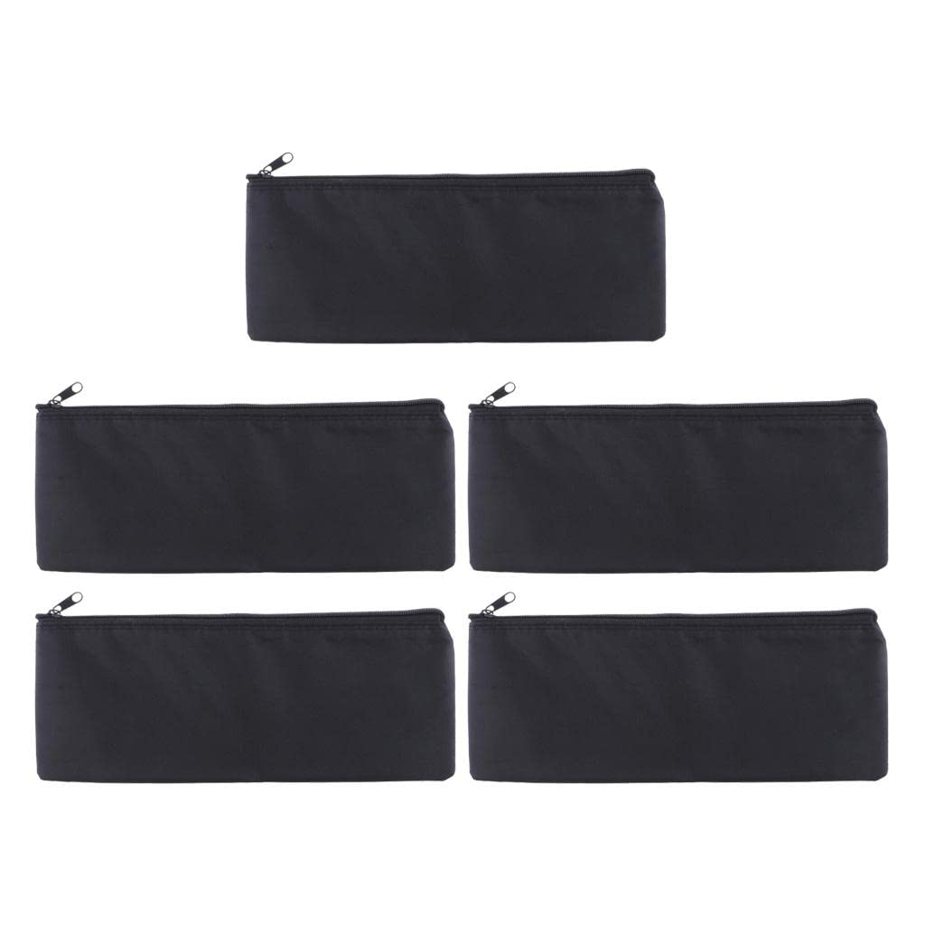 T TOOYFUL 5 Packs Microphones Bags Soft Storage Pouches Oxford Cloth Black 31x11cm