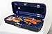 SKY Heavy Duty 4/4 Full Size Wooden Pro Double Violin Case Black/Blue