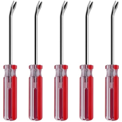 MUKLEI 5 PCS Tack Puller Tool, Carbon Steel Tack Lifter Tool, Tack Remover Tool Nail Puller Remover Tool for Furniture, Floor, Frame Nails Removing