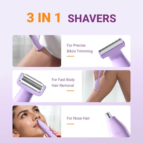 Rasoir electrique jambes et corps pubien etanche haute precision - 5