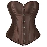 Corsé para mujer, talla grande, sexy, de satén, con cordones, deshuesado, lencería vintage, ceñidor de cintura, moldeador de cuerpo, retro, renacentista, victoriano, disfraz de rendimiento victoriano