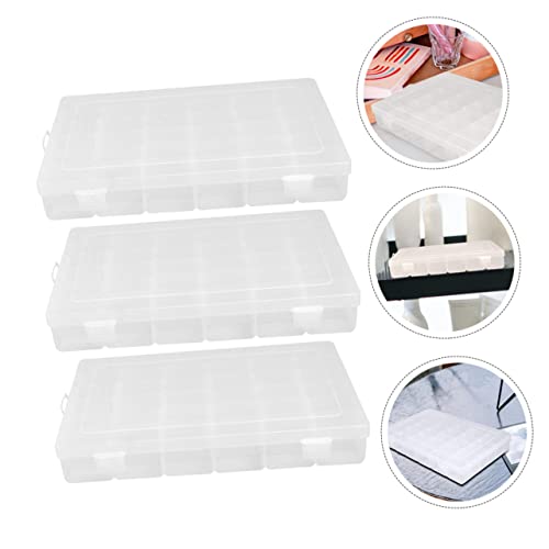 Boîte de rangement transparente multi-compartiments perles et strass - 7