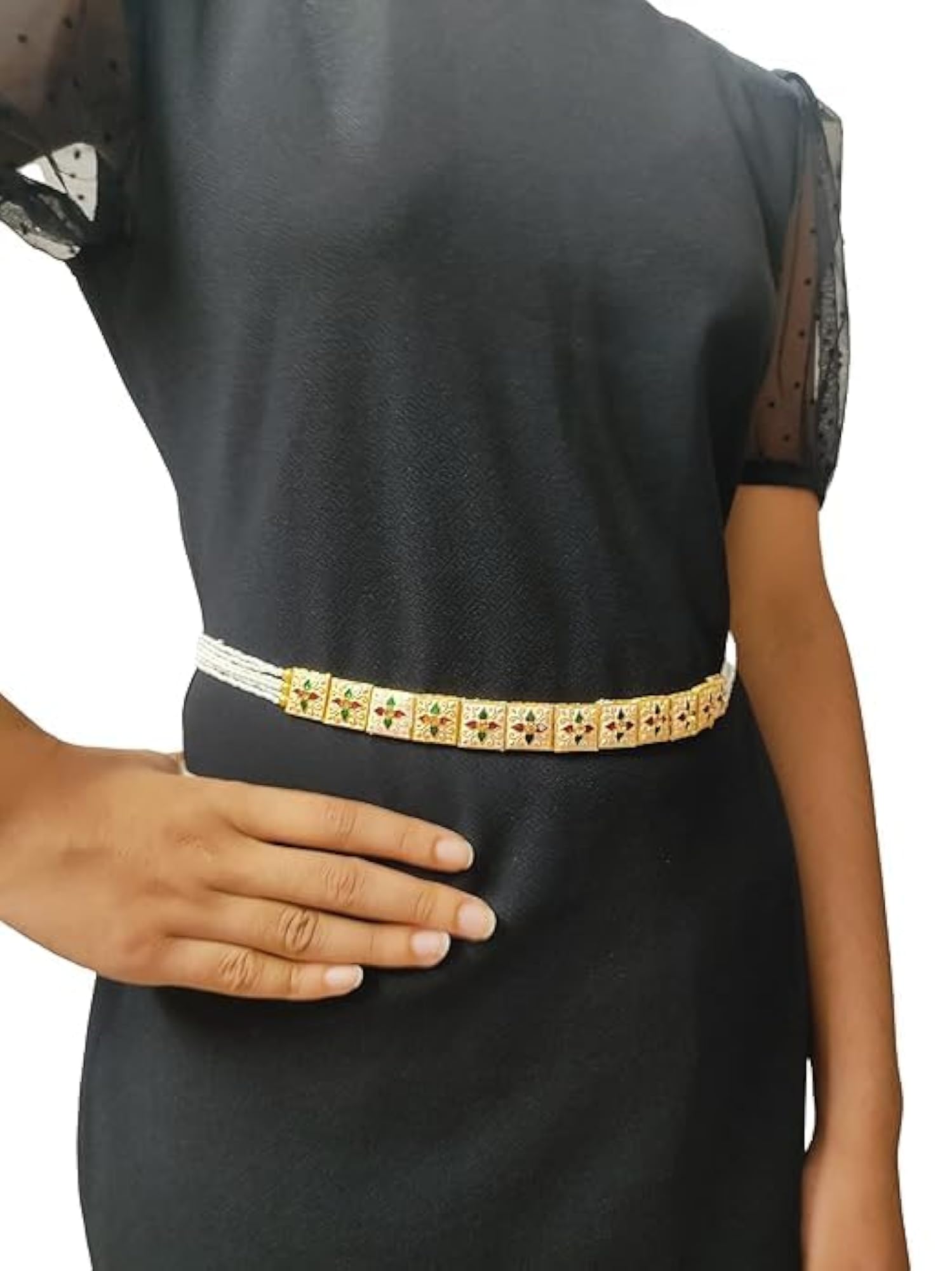 Women's Polished Belly Chain Kamarband Waist Chain, Elegant