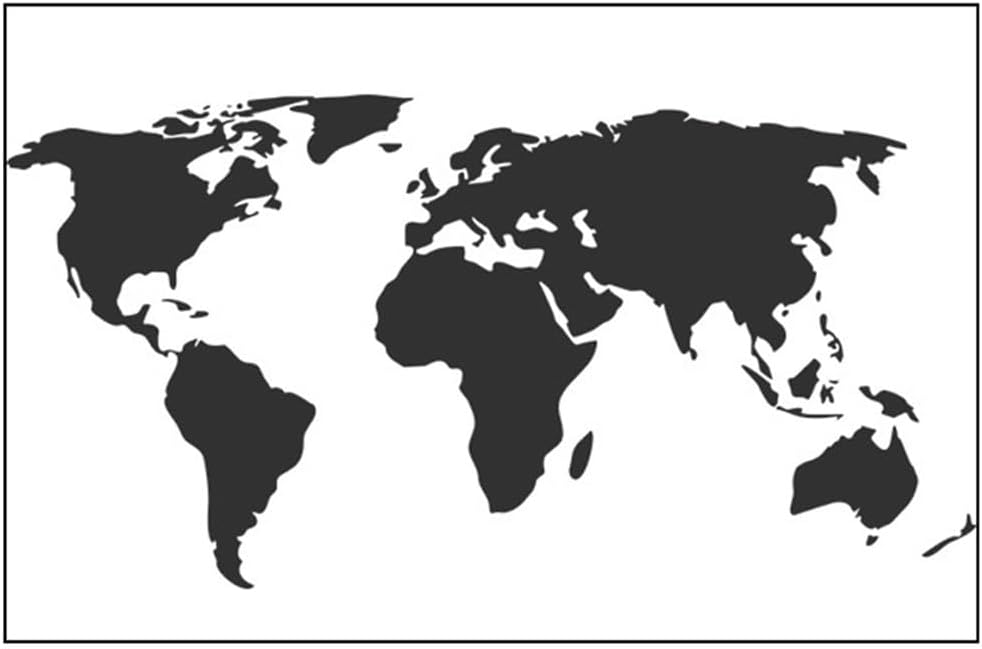 Hemobllo Removable World Map Wall Sticker - Map Decals for Bedroom, Living Room, Office - Stylish and Easy-to-Apply Home Decor