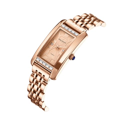 Image of Daniel Hechter Paris Solferino Collection Stylish Analog Watch for Women with Rectangular Dial, Roman Accents, Stainless Steel Strap & Water Resistant - DHW2010