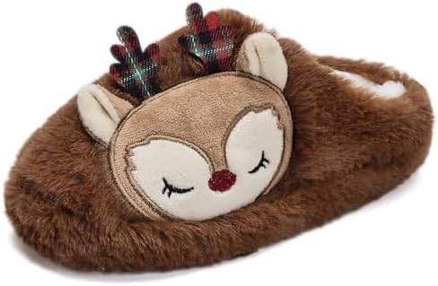 IceUnicorn Toddler Slippers Unisex-Child Easy Slip Kids Slipper Boys Girls Comfortable Winter House Shoes(Toddler/Little Kid/Big Kid)