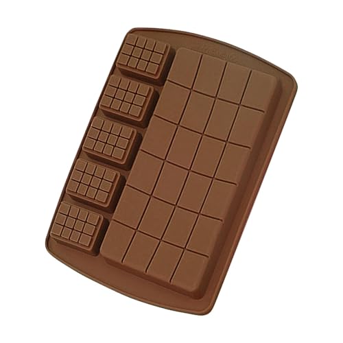 ycezw Molde de chocolate profundo, de barra de chocolate – moldes frágiles para caramelos con 6 huecos, de vela de soja fácil de disolver, antiadherente, de barrita de proteínas y